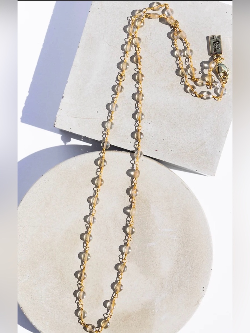 NATIVE GEM CITRINE NOVEMBER BIRTHSTONE NECKLACE
